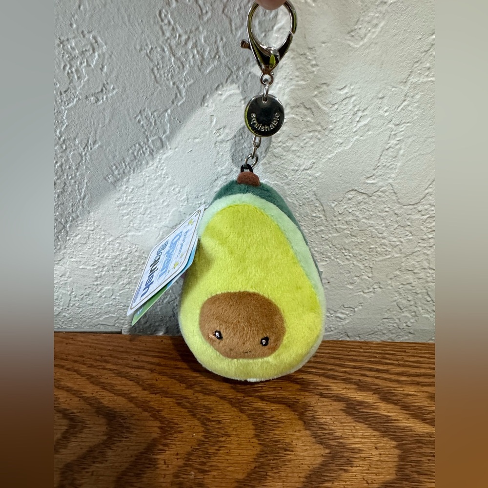 Micro Squishable Plush Project Open Squish Avocado Comfort Food On Keychain 4"